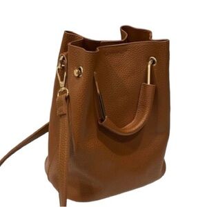 Brown Faux Leather Bag NWOT